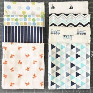 Luvable Friends Baby Boy Receiving Blankets LOT OF 8 - NEW (30x30 - Cotton)